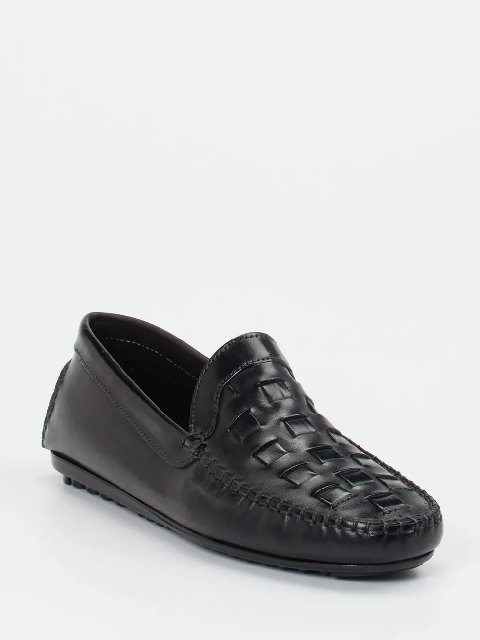 Andrea Puccini – Loafer aus Flechtleder schwarz