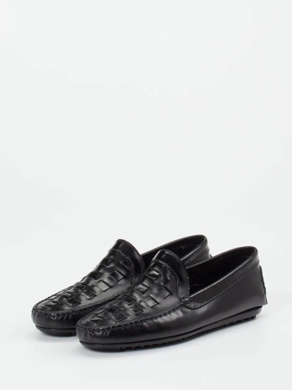 Andrea Puccini – Loafer aus Flechtleder schwarz