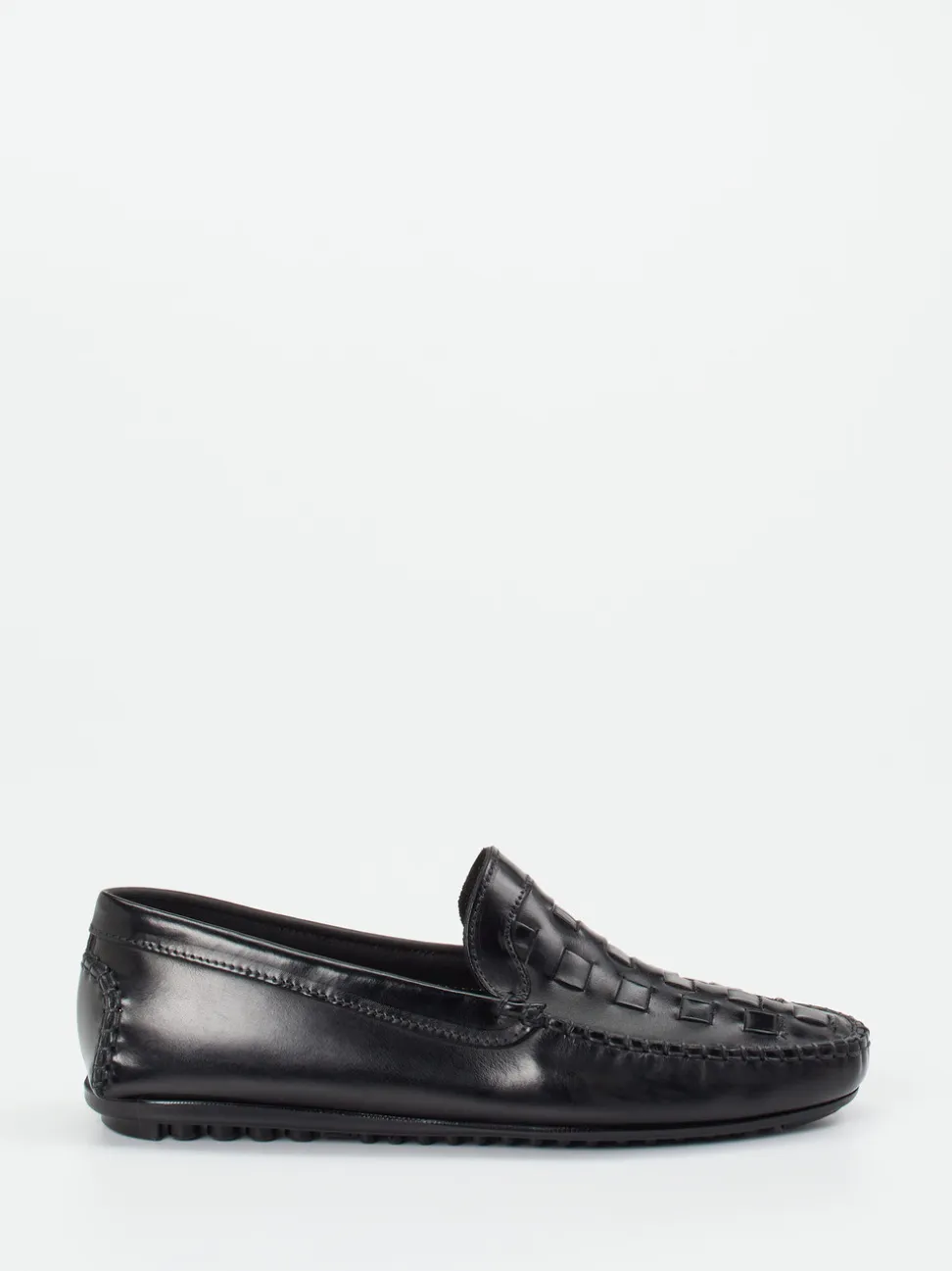Andrea Puccini – Loafer aus Flechtleder schwarz