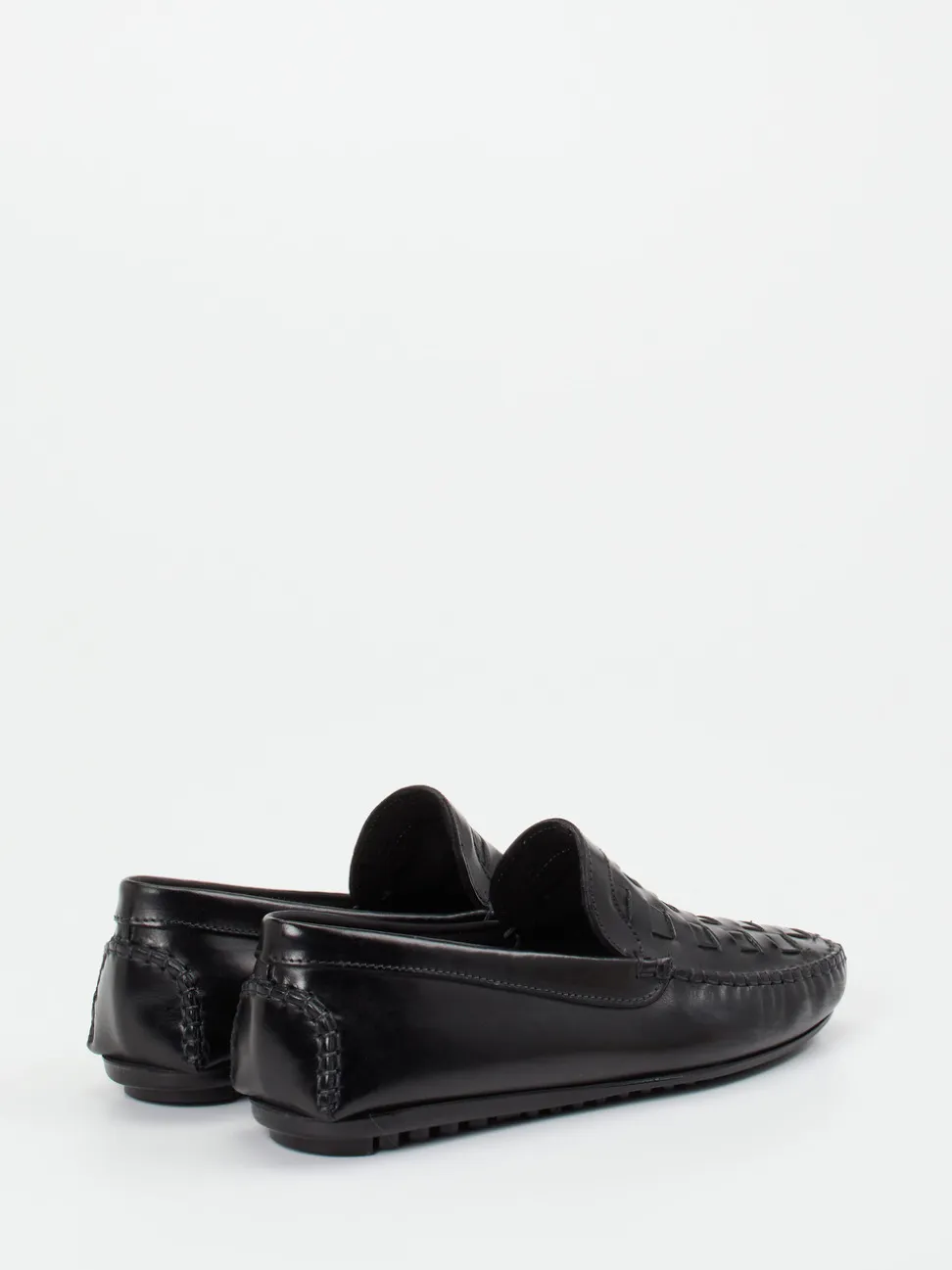 Andrea Puccini – Loafer aus Flechtleder schwarz