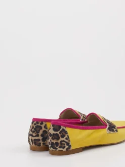 Andrea Puccini – Loafer aus Veloursleder mit Leoprint
