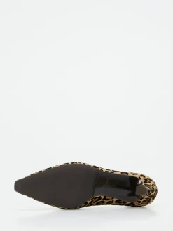 Andrea Puccini – Loafer-Pumps aus Veloursleder Leo-Print