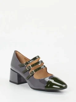 Andrea Puccini – Mary Jane Pumps aus Lackleder anthrazit