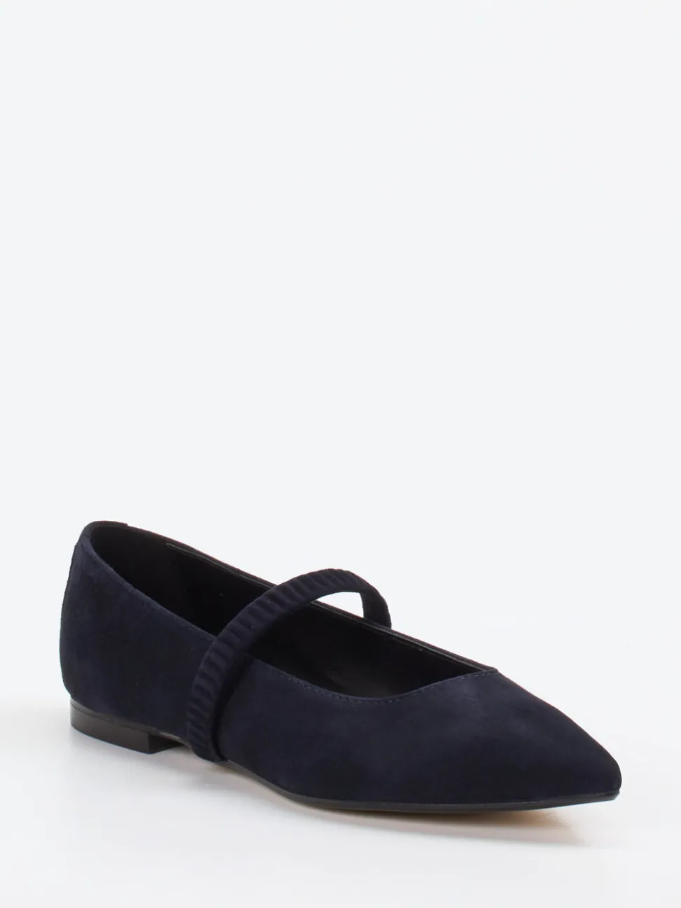 Andrea Puccini – Mary Jane Ballerinas aus Veloursleder Blau