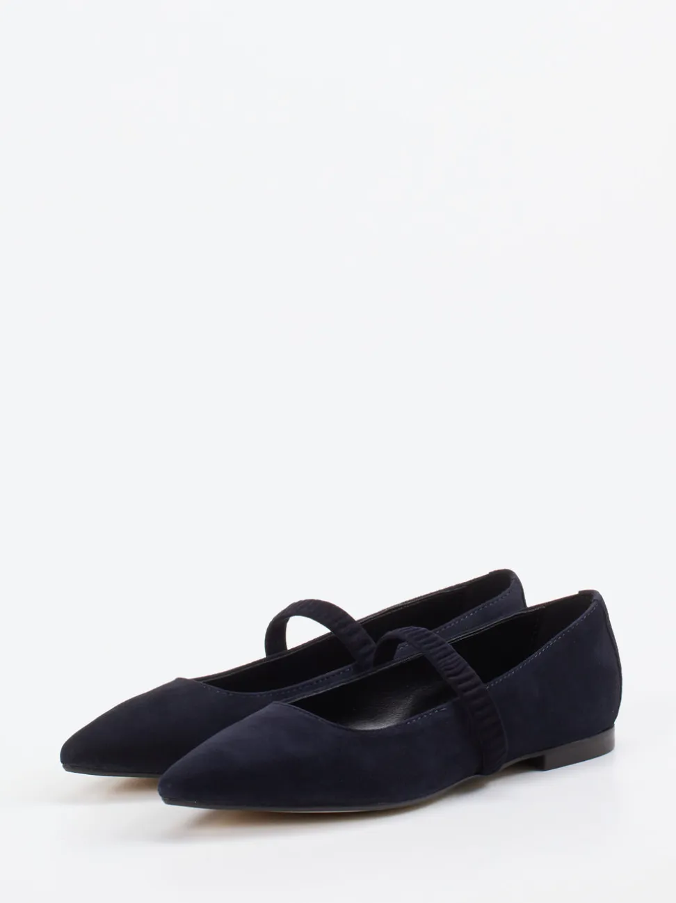 Andrea Puccini – Mary Jane Ballerinas aus Veloursleder Blau