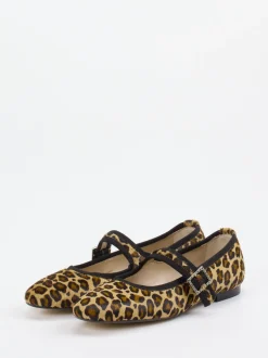 Andrea Puccini – Mary Janes aus Kalbleder im Leoprint