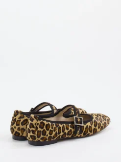 Andrea Puccini – Mary Janes aus Kalbleder im Leoprint