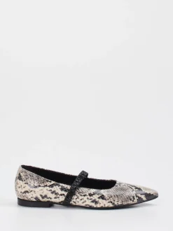 Andrea Puccini – Mary Jane Ballerinas aus geprägtem Leder