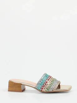 Andrea Puccini – Mules aus Metallicleder multicolor