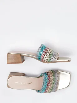 Andrea Puccini – Mules aus Metallicleder multicolor