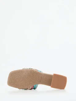Andrea Puccini – Mules aus Metallicleder multicolor
