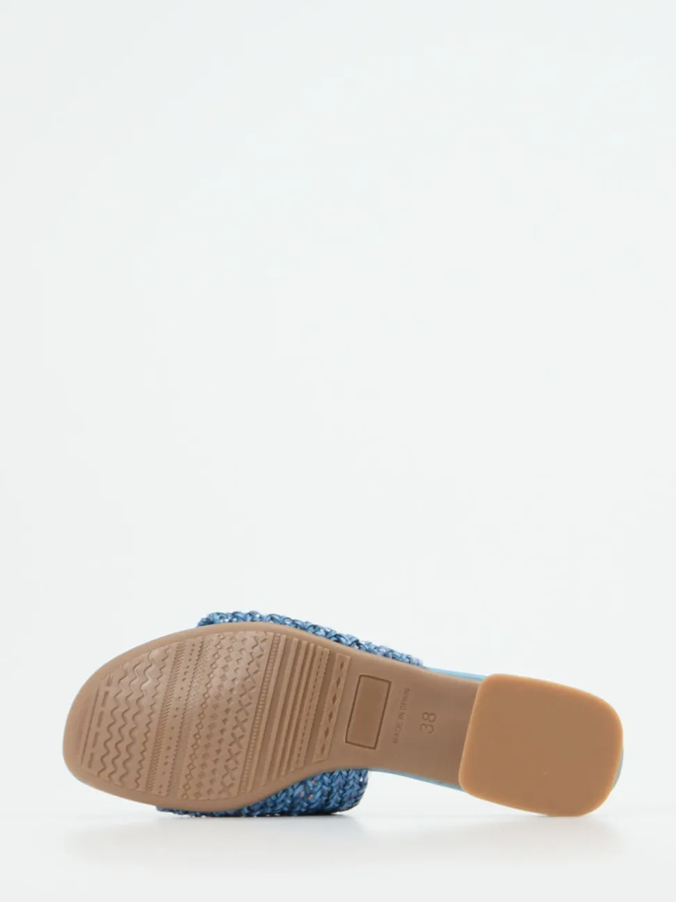 Andrea Puccini – Mules aus Flechtleder in Blau