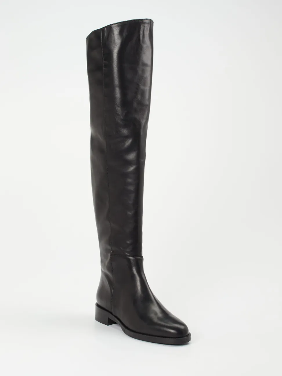 Andrea Puccini – Overknee-Stiefel aus Kalbleder schwarz