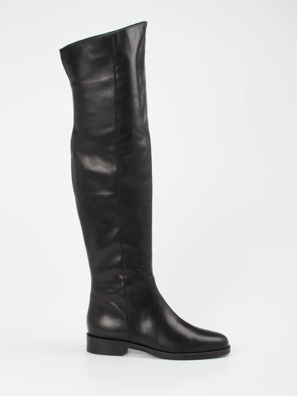Andrea Puccini – Overknee-Stiefel aus Kalbleder schwarz