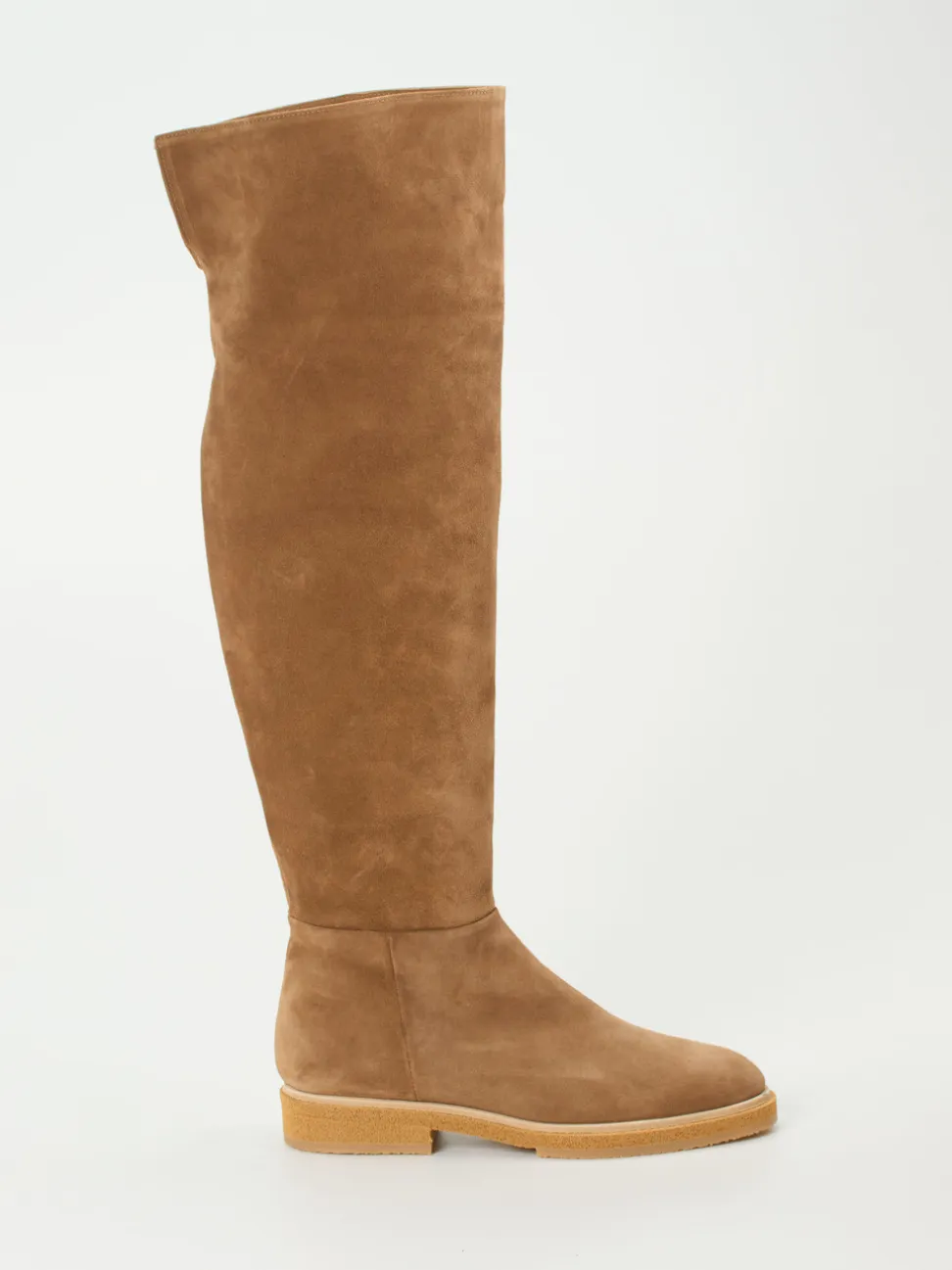Andrea Puccini – Overknee-Stiefel aus Veloursleder Braun