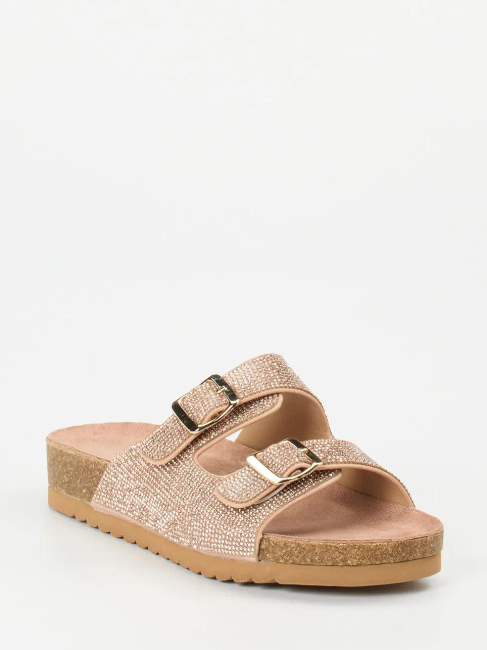 Andrea Puccini – Pantoletten aus Metallicleder Roségold
