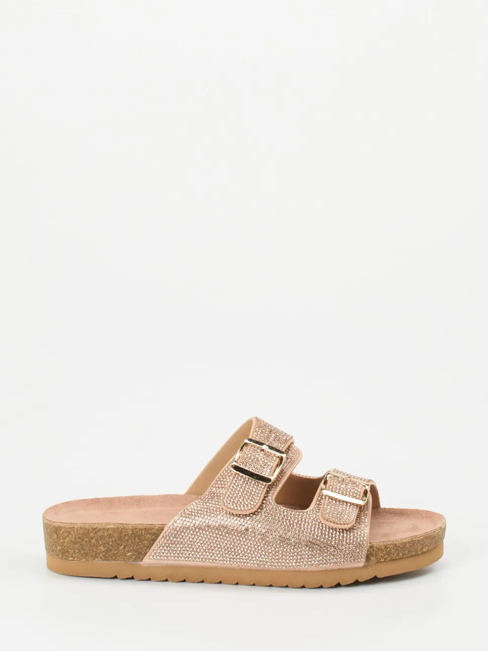Andrea Puccini – Pantoletten aus Metallicleder Roségold