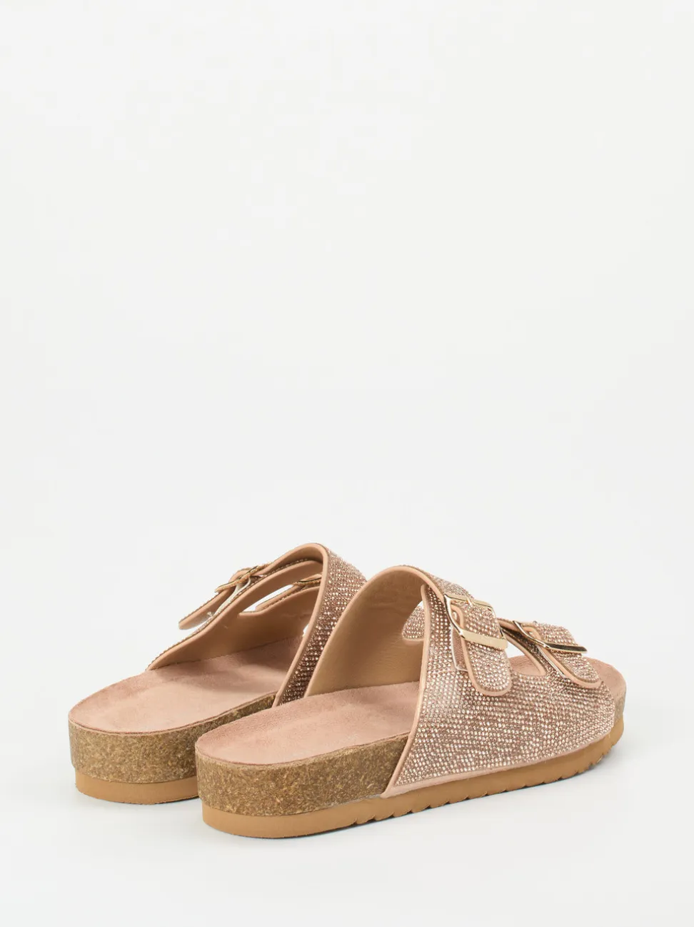 Andrea Puccini – Pantoletten aus Metallicleder Roségold
