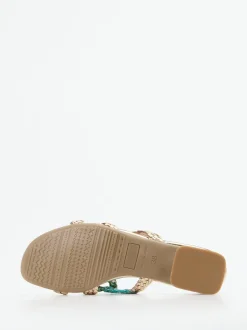 Andrea Puccini – Pantolette aus Metallic multicolor