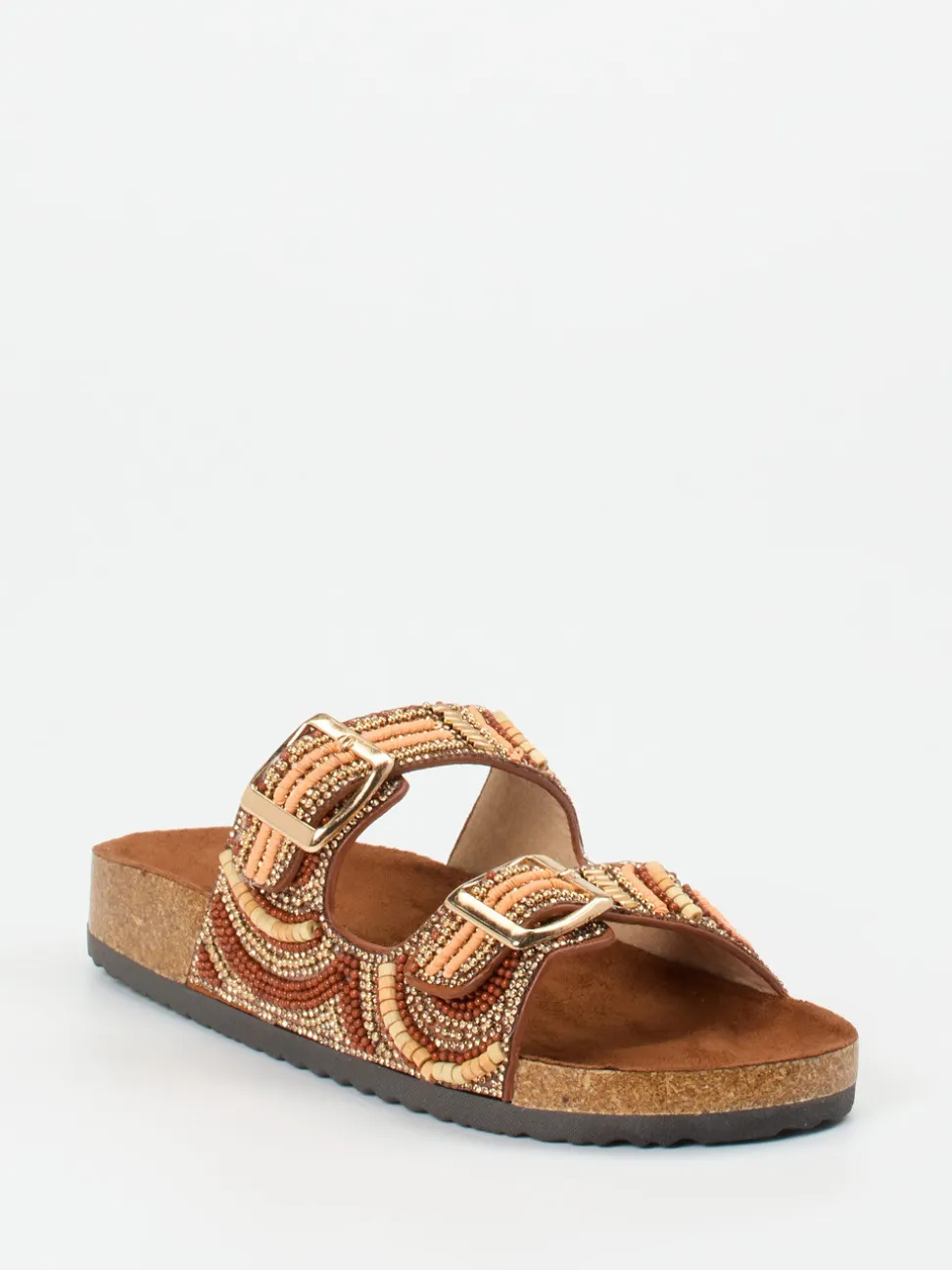 Andrea Puccini – Pantoletten aus Metallicleder Braun