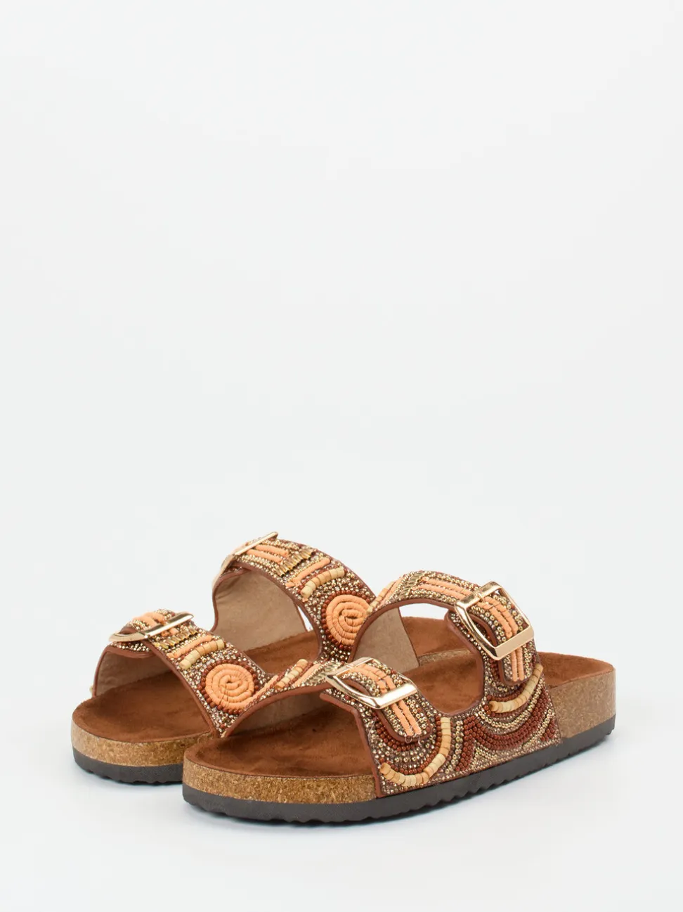 Andrea Puccini – Pantoletten aus Metallicleder Braun