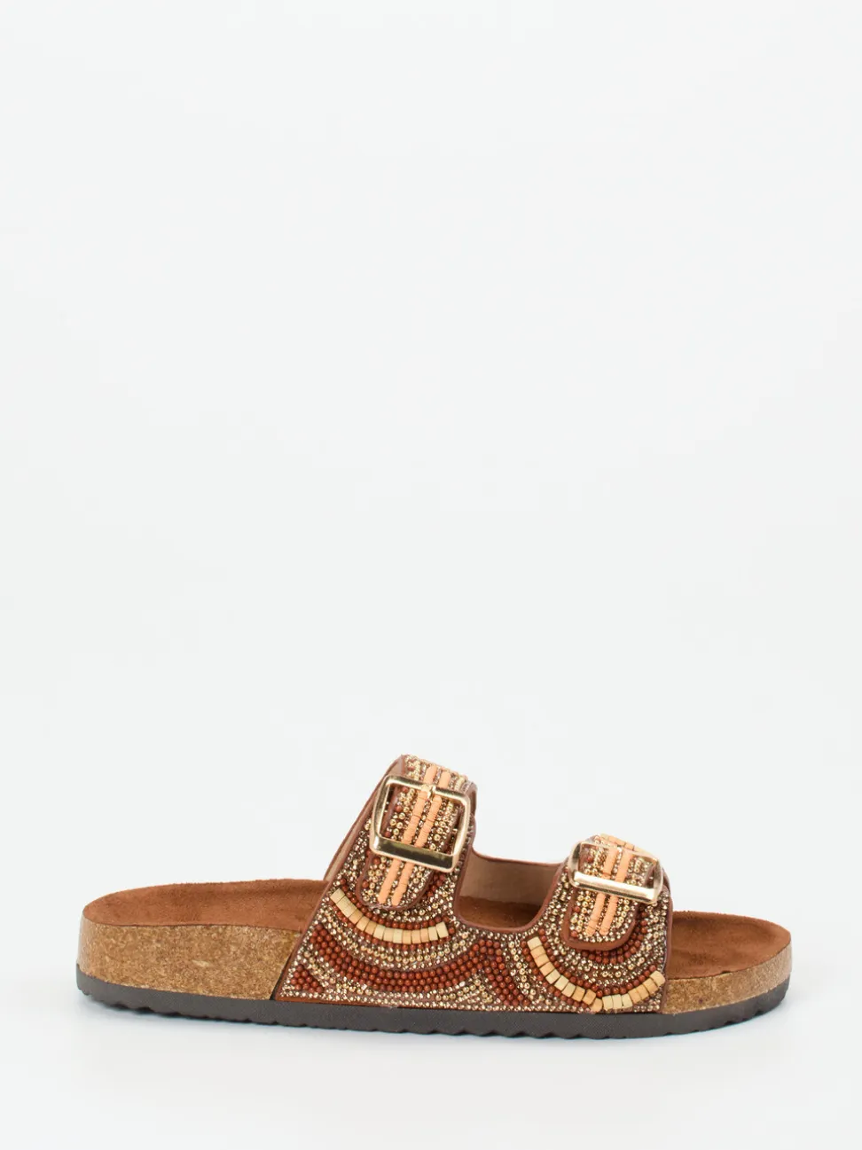 Andrea Puccini – Pantoletten aus Metallicleder Braun