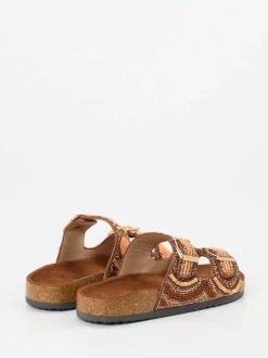 Andrea Puccini – Pantoletten aus Metallicleder Braun