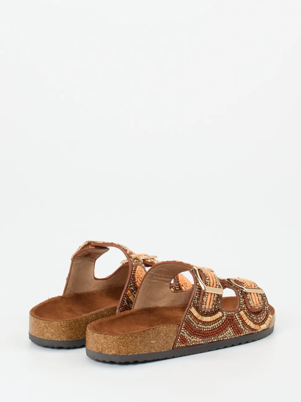 Andrea Puccini – Pantoletten aus Metallicleder Braun