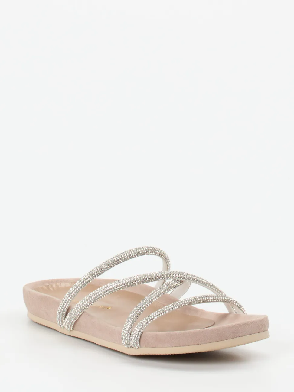Andrea Puccini – Pantolette aus Metallicleder silber