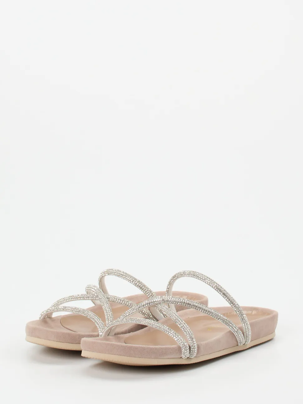 Andrea Puccini – Pantolette aus Metallicleder silber
