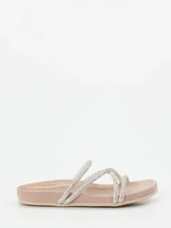 Andrea Puccini – Pantolette aus Metallicleder silber