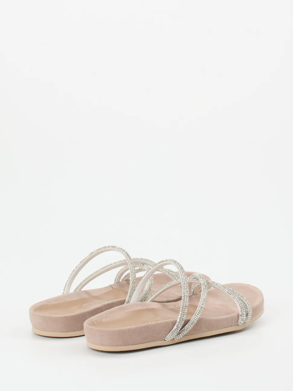Andrea Puccini – Pantolette aus Metallicleder silber