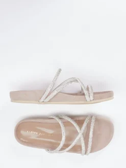 Andrea Puccini – Pantolette aus Metallicleder silber