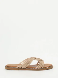 Andrea Puccini – Pantolette aus Metallic in Rosa