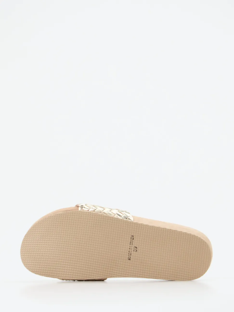 Andrea Puccini – Pantolette aus Metallicleder goldfarben