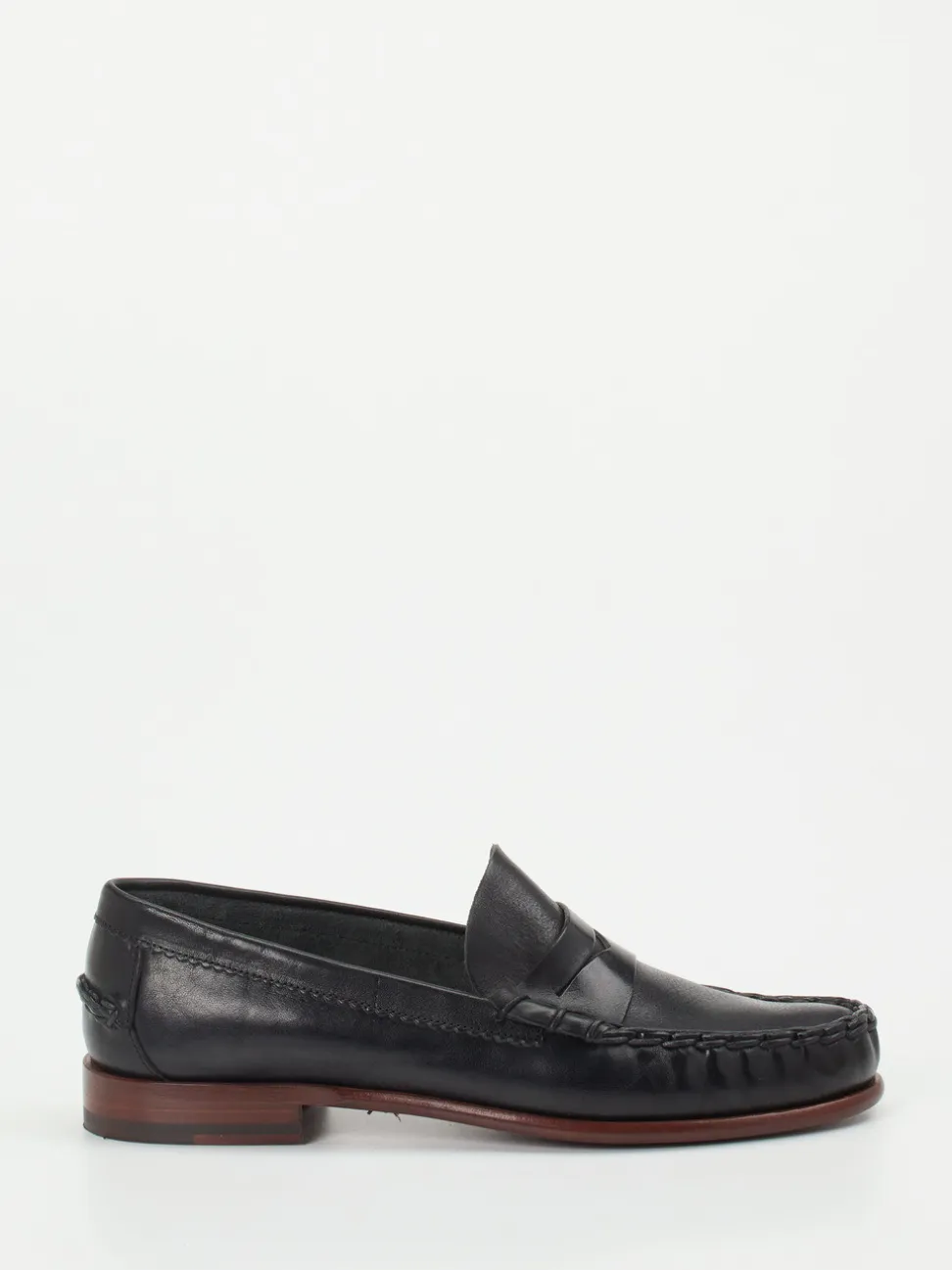Andrea Puccini – Penny Loafer aus Kalbleder Schwarz