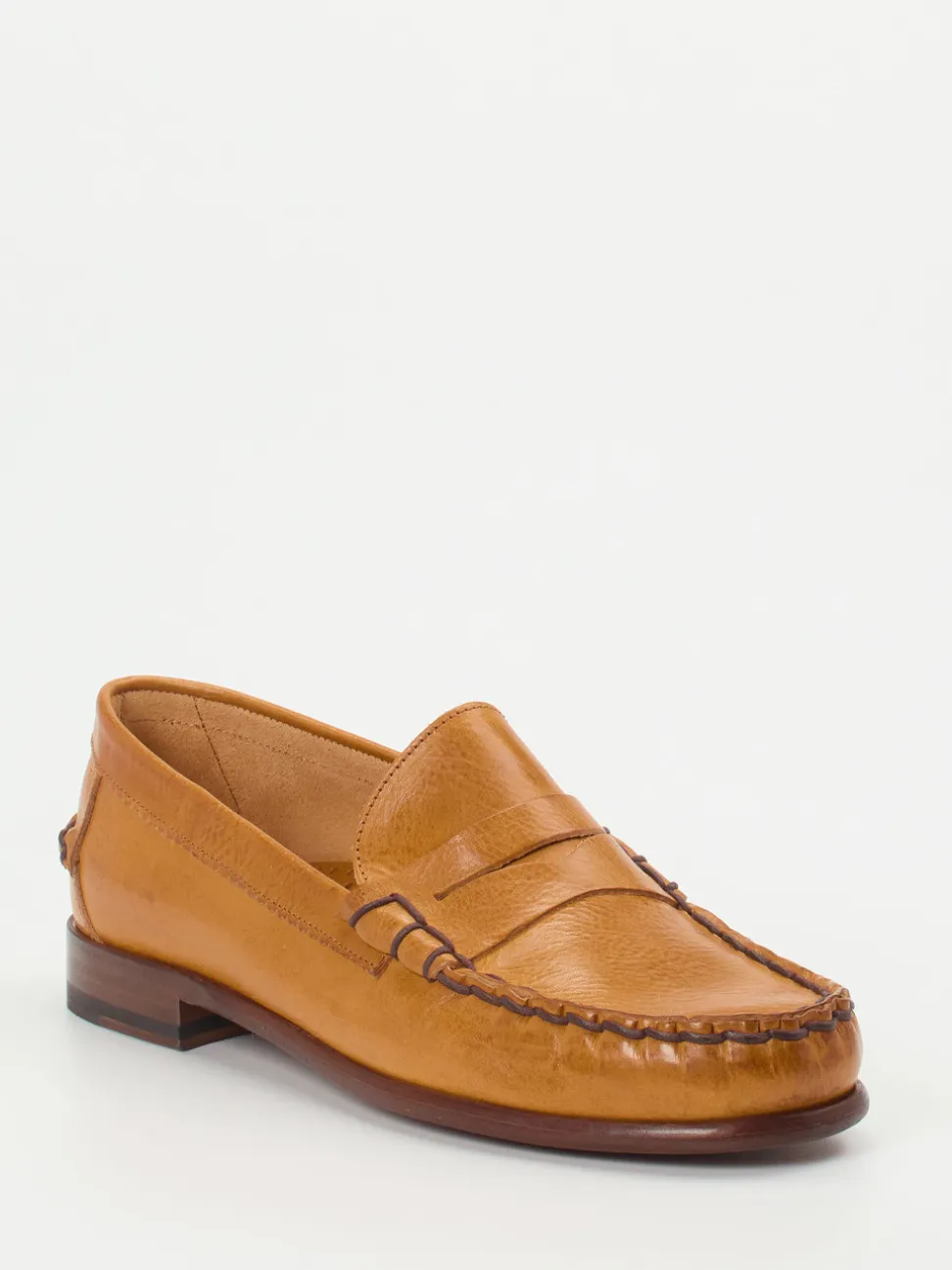 Andrea Puccini – Penny Loafer aus Kalbleder Cognac
