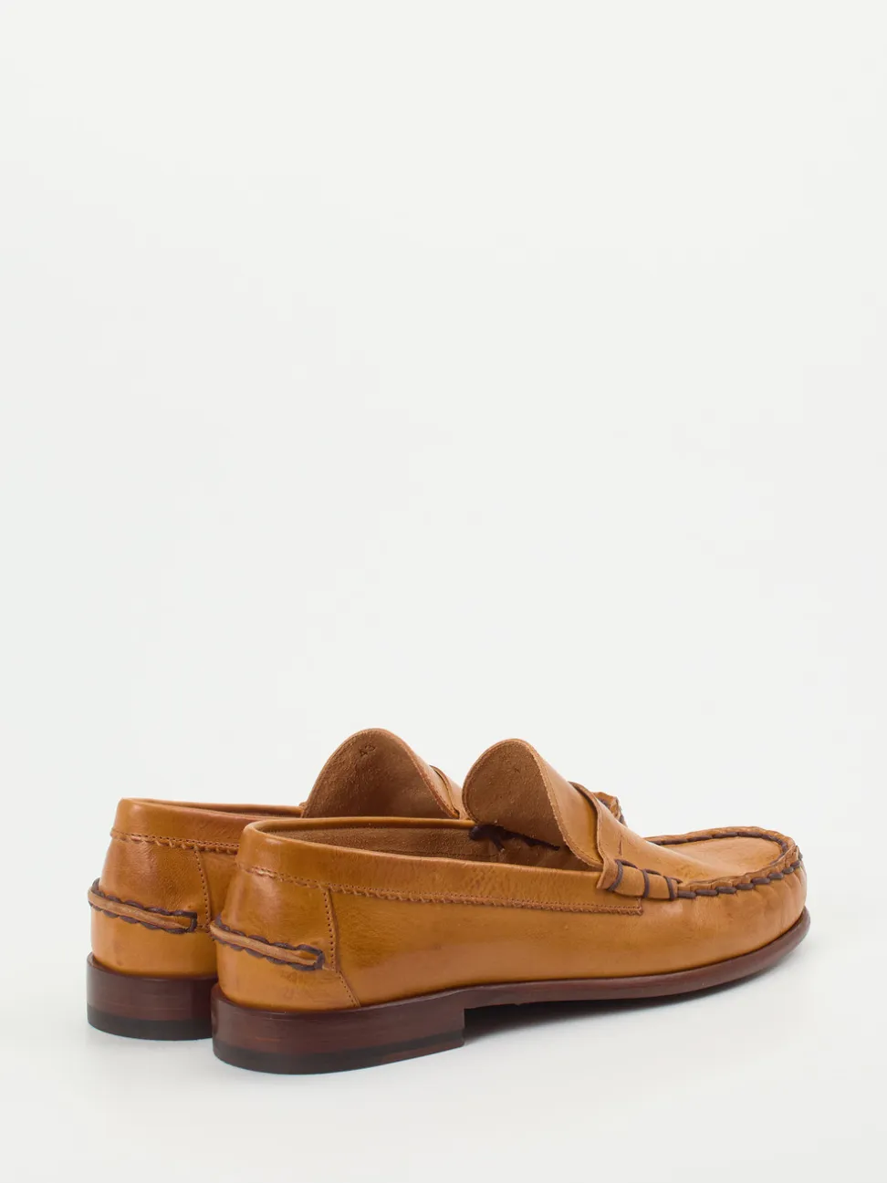 Andrea Puccini – Penny Loafer aus Kalbleder Cognac