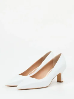 Andrea Puccini – Pumps aus Ziegenleder weiß