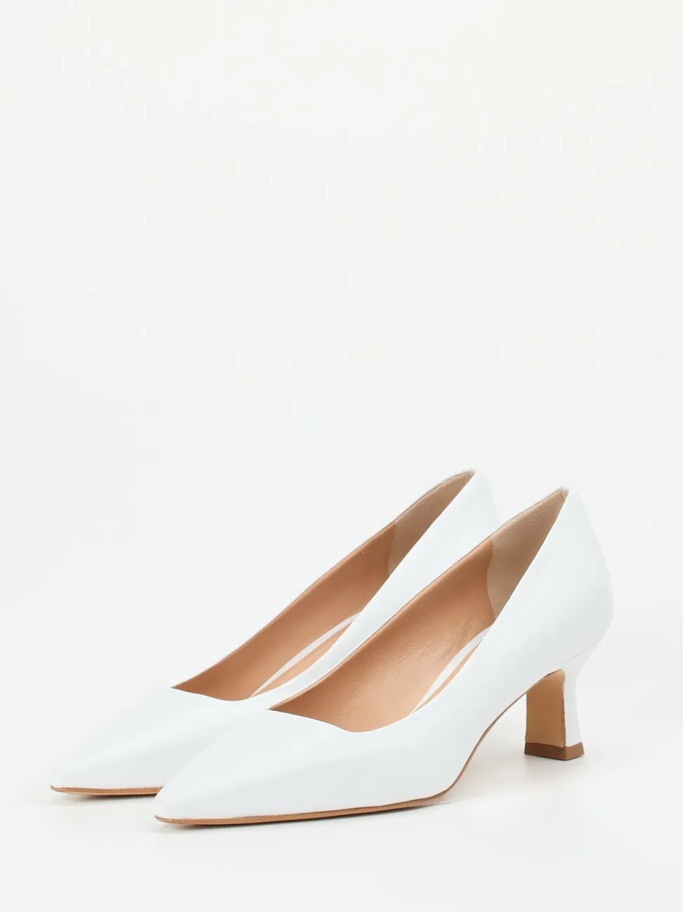 Andrea Puccini – Pumps aus Ziegenleder weiß