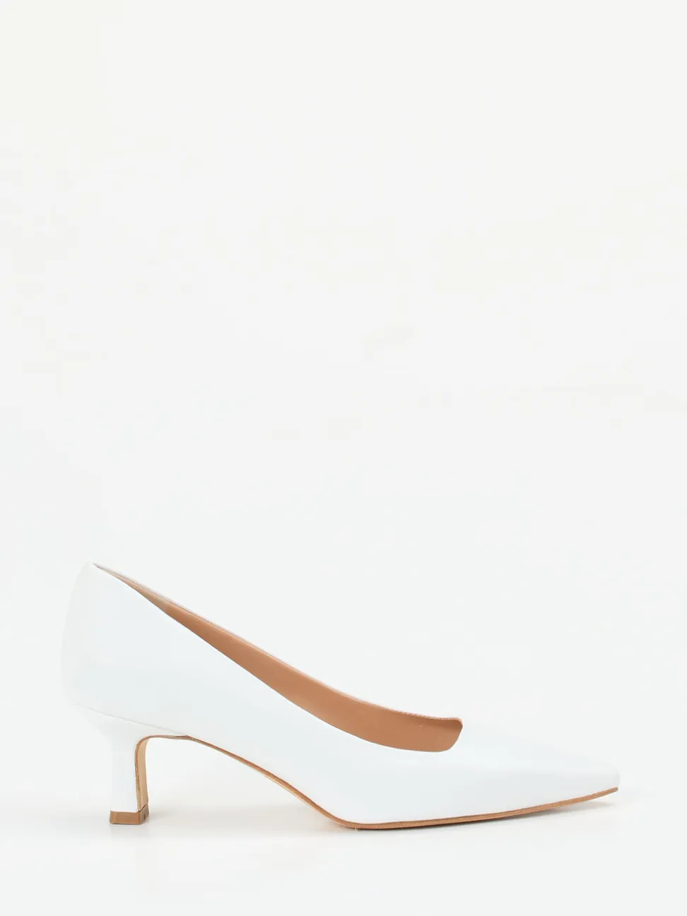 Andrea Puccini – Pumps aus Ziegenleder weiß