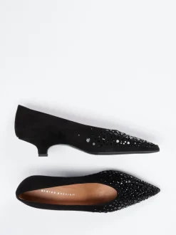 Andrea Puccini – Pumps aus Veloursleder schwarz