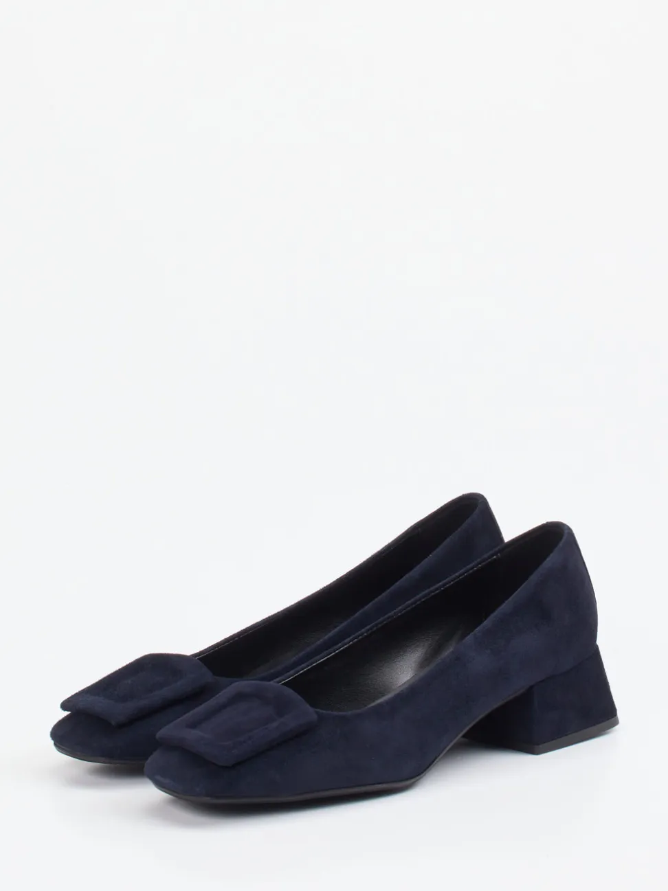 Andrea Puccini – Pumps aus Veloursleder Dunkelblau