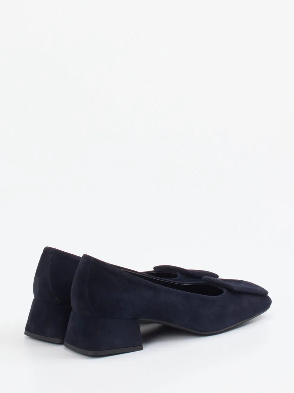 Andrea Puccini – Pumps aus Veloursleder Dunkelblau