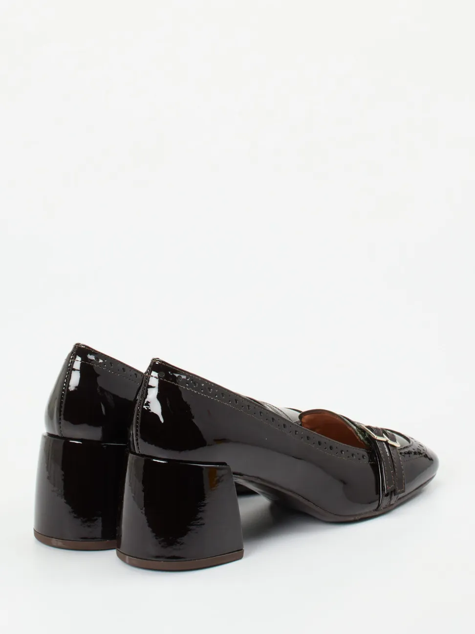 Andrea Puccini – Pumps aus Lackleder in Schwarz-Grün