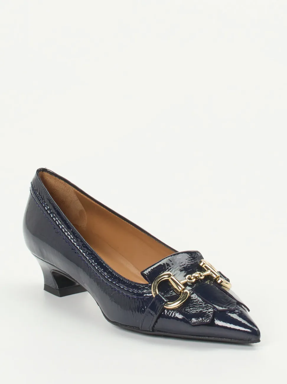 Andrea Puccini – Pumps aus Lackleder in Dunkelblau