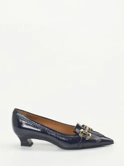 Andrea Puccini – Pumps aus Lackleder in Dunkelblau