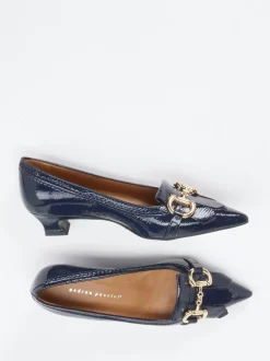 Andrea Puccini – Pumps aus Lackleder in Dunkelblau