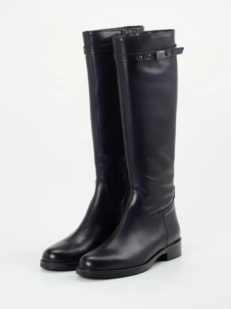 Andrea Puccini – Reitstiefel aus Kalbleder in Blau