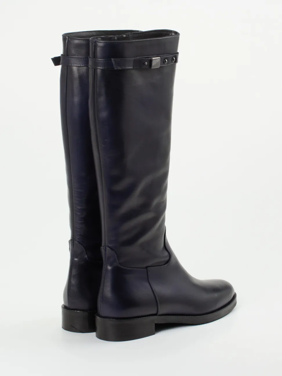 Andrea Puccini – Reitstiefel aus Kalbleder in Blau